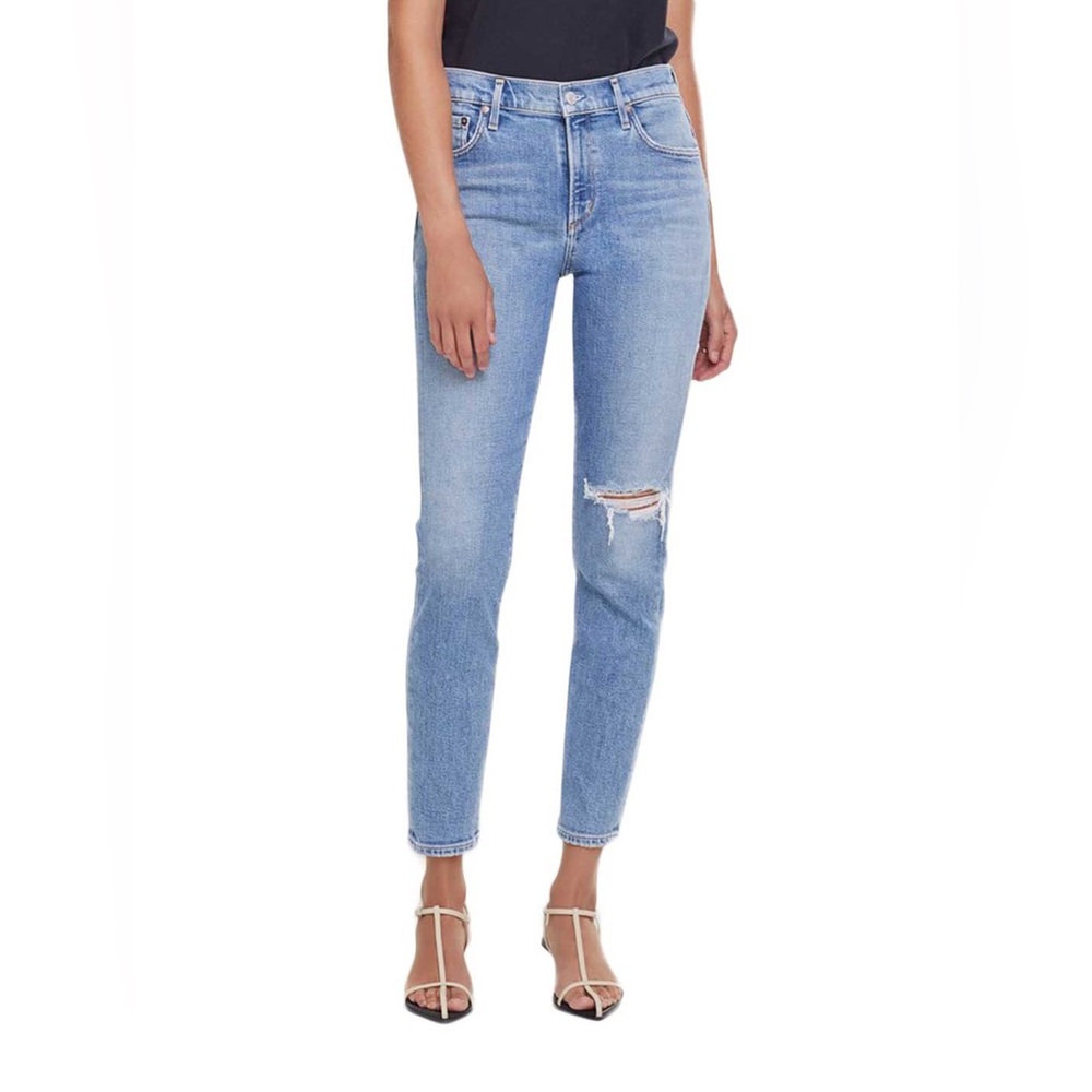 Agolde- Sophie Mis Rise Skinny Ankle Distressed Size 27